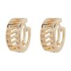 Cava Huggie Hoop Earrings — 18K Gold-Plated with Crystal Accents