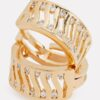 Cava Huggie Hoop Earrings — 18K Gold-Plated with Crystal Accents