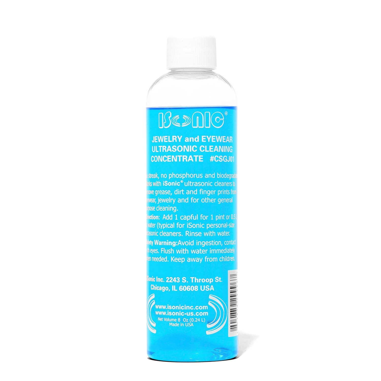 iSonic Ultrasonic Jewelry & Eyeglass Cleaning Solution Concentrate — 8oz