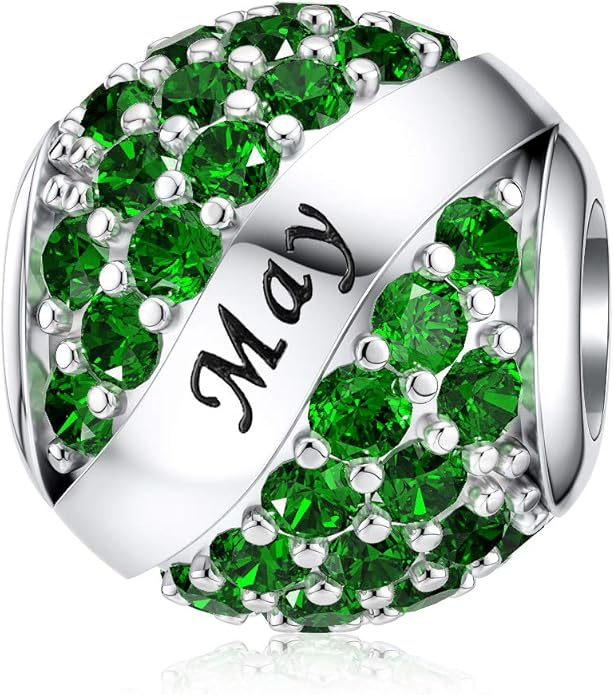 JIAYIQI Birthday Charm — 925 Sterling Silver Pendant Bead, Pandora Compatible