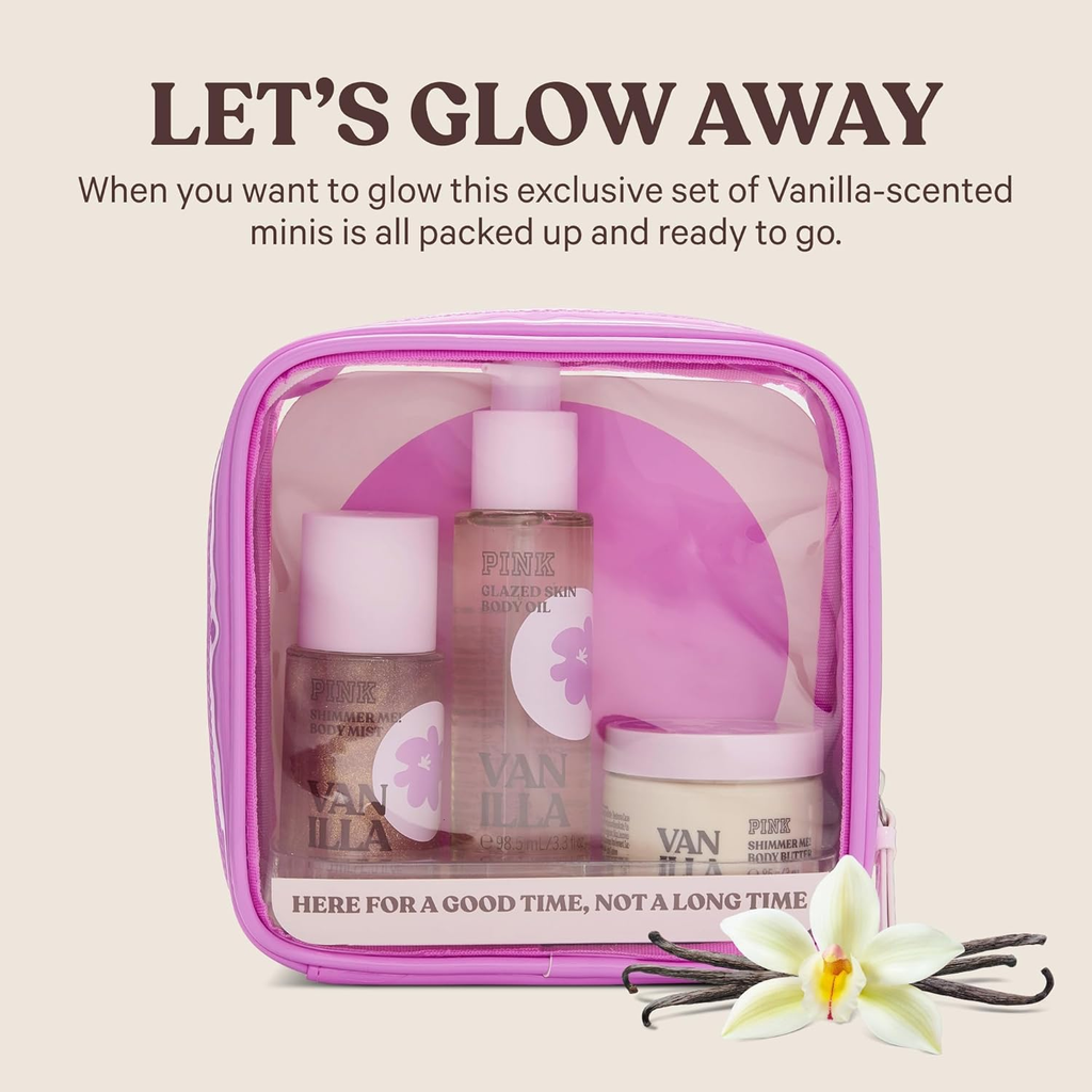 Victoria's Secret PINK Vanilla Gift Set – Body Mist, Body Oil & Body Butter