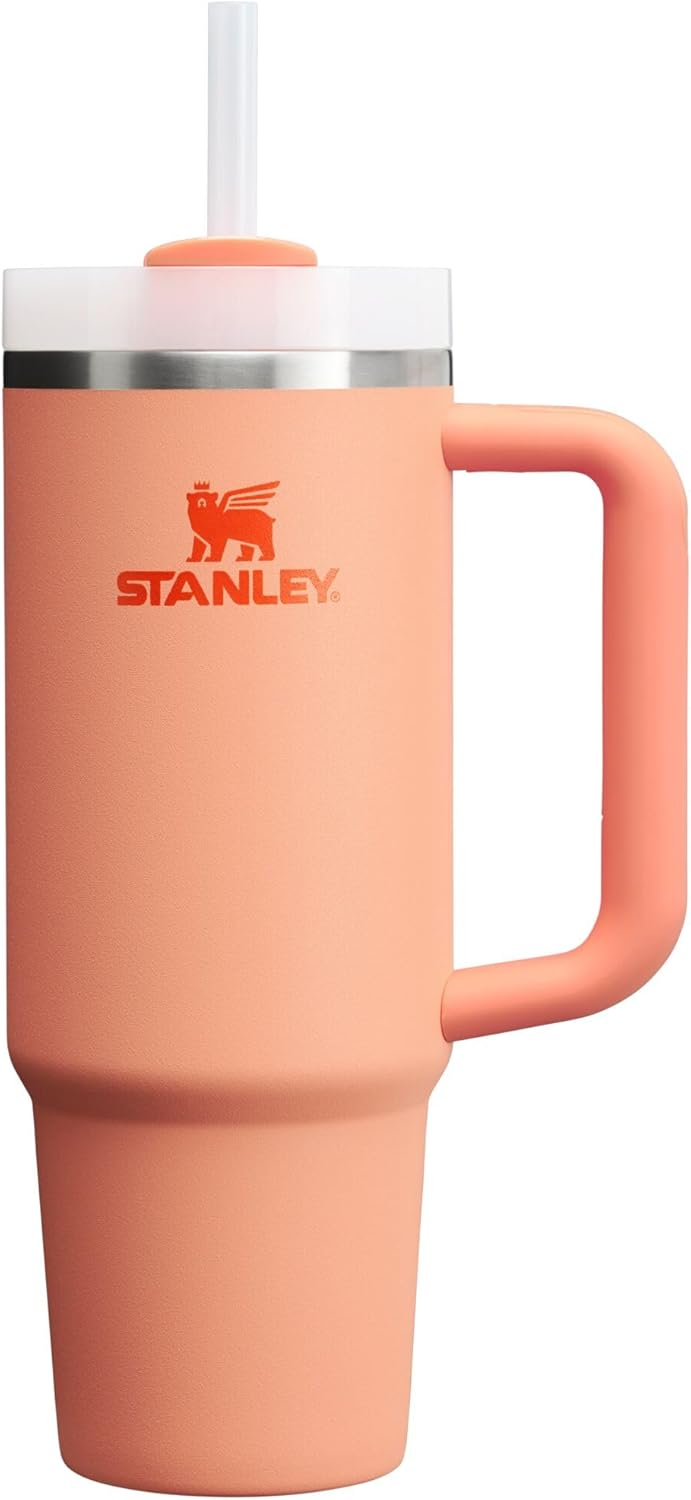 Stanley Quencher H2.0 Tumbler with Handle and Straw 30 oz | Nectarine