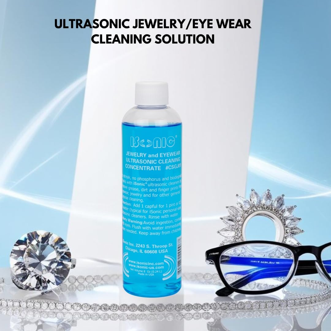 iSonic Ultrasonic Jewelry & Eyeglass Cleaning Solution Concentrate — 8oz