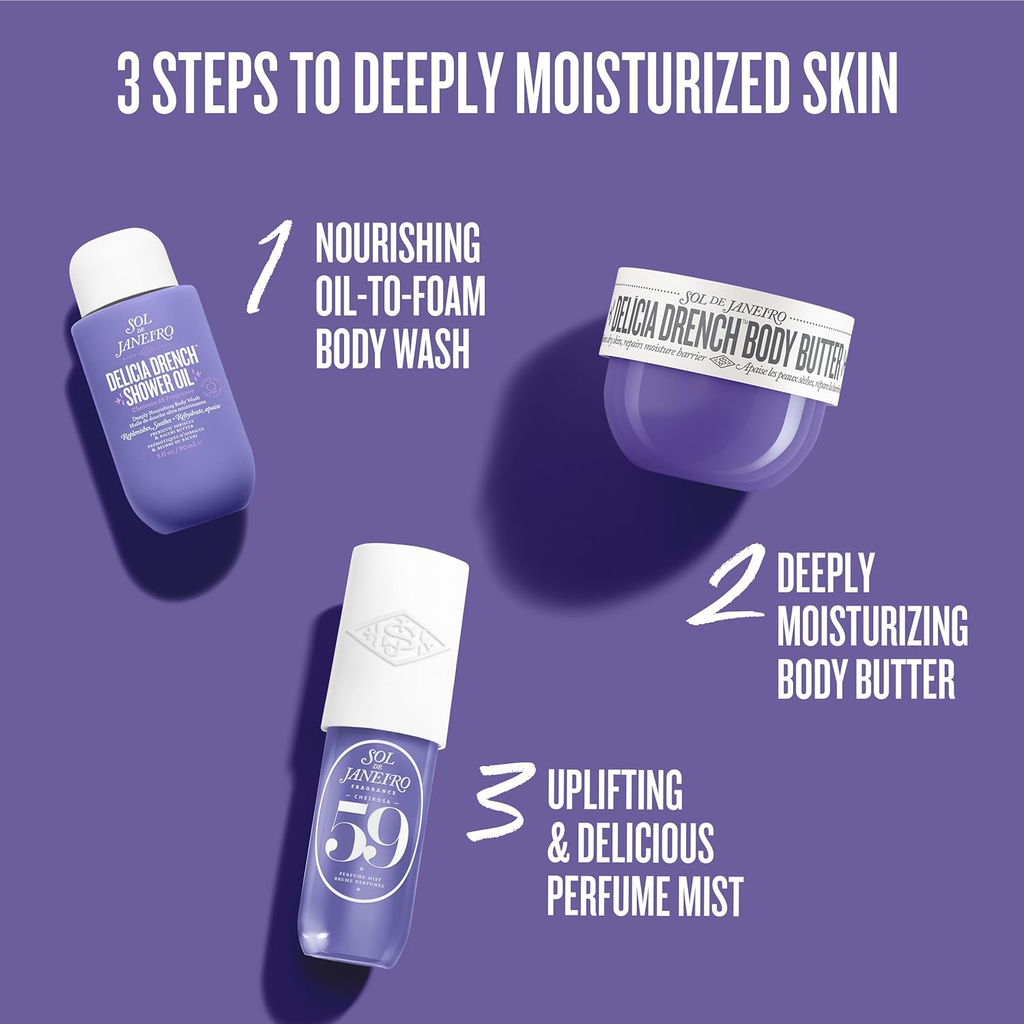 Sol de Janeiro Drench & Dazzle Gift Set — Delicia Drench Body Routine