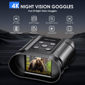 4K Night Vision Goggles Binoculars — 40MP, 8X Zoom, 7-Level IR, 32GB Card Included, Photo & Video Capture