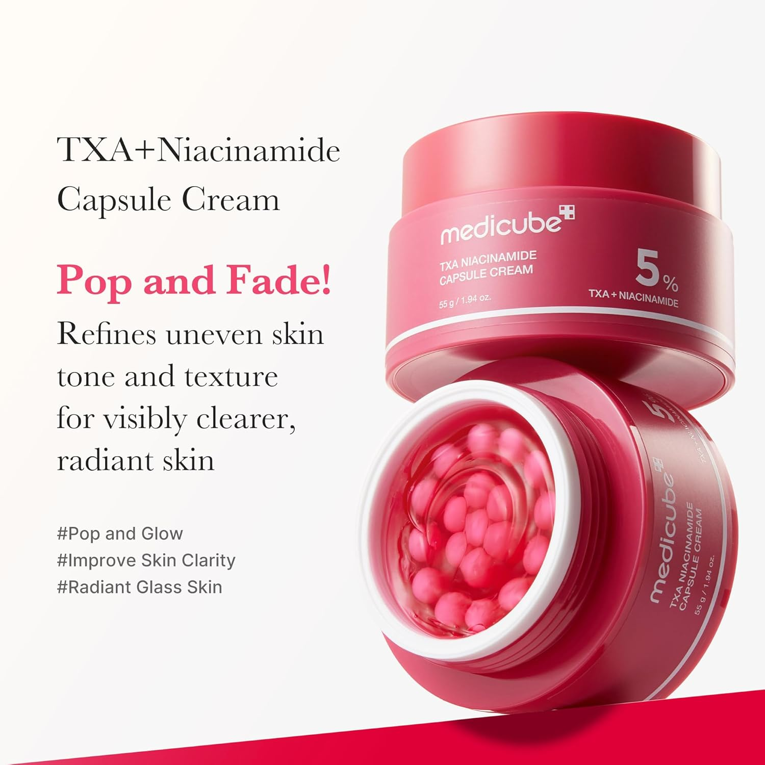 medicube TXA Niacinamide Capsule Cream – Pop & Fade Radiance Moisturizer