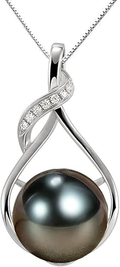 NONNYL Tahitian Black Pearl Necklace - Luxury Jewelry Gift for Women