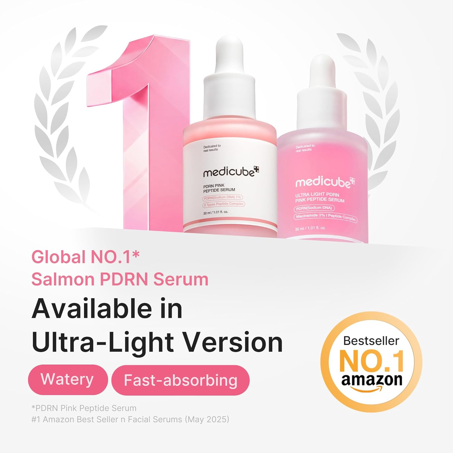 medicube Ultra Light PDRN Pink Peptide Serum – Amazon #1 Bestseller
