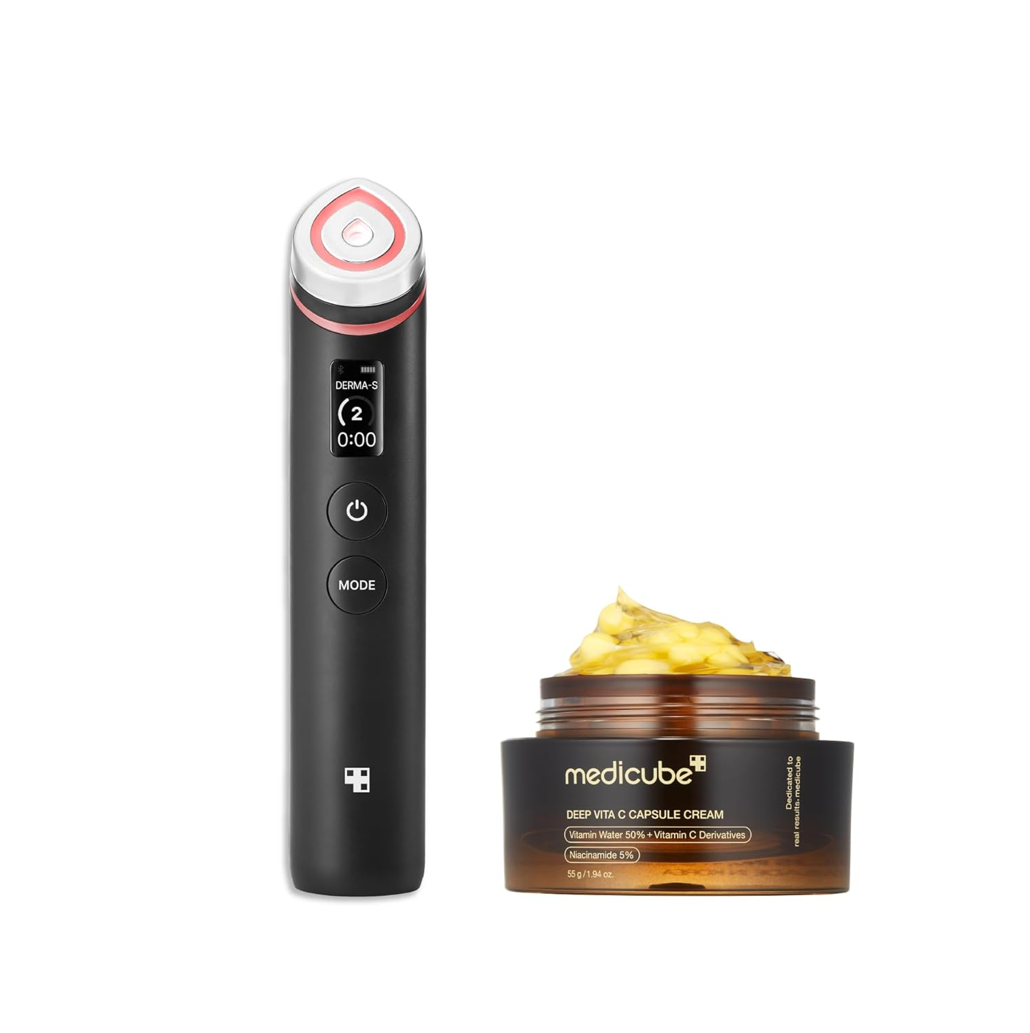 medicube K-Viral Duo – Age-R Booster Pro + Deep Vitamin C Capsule Cream Bundle