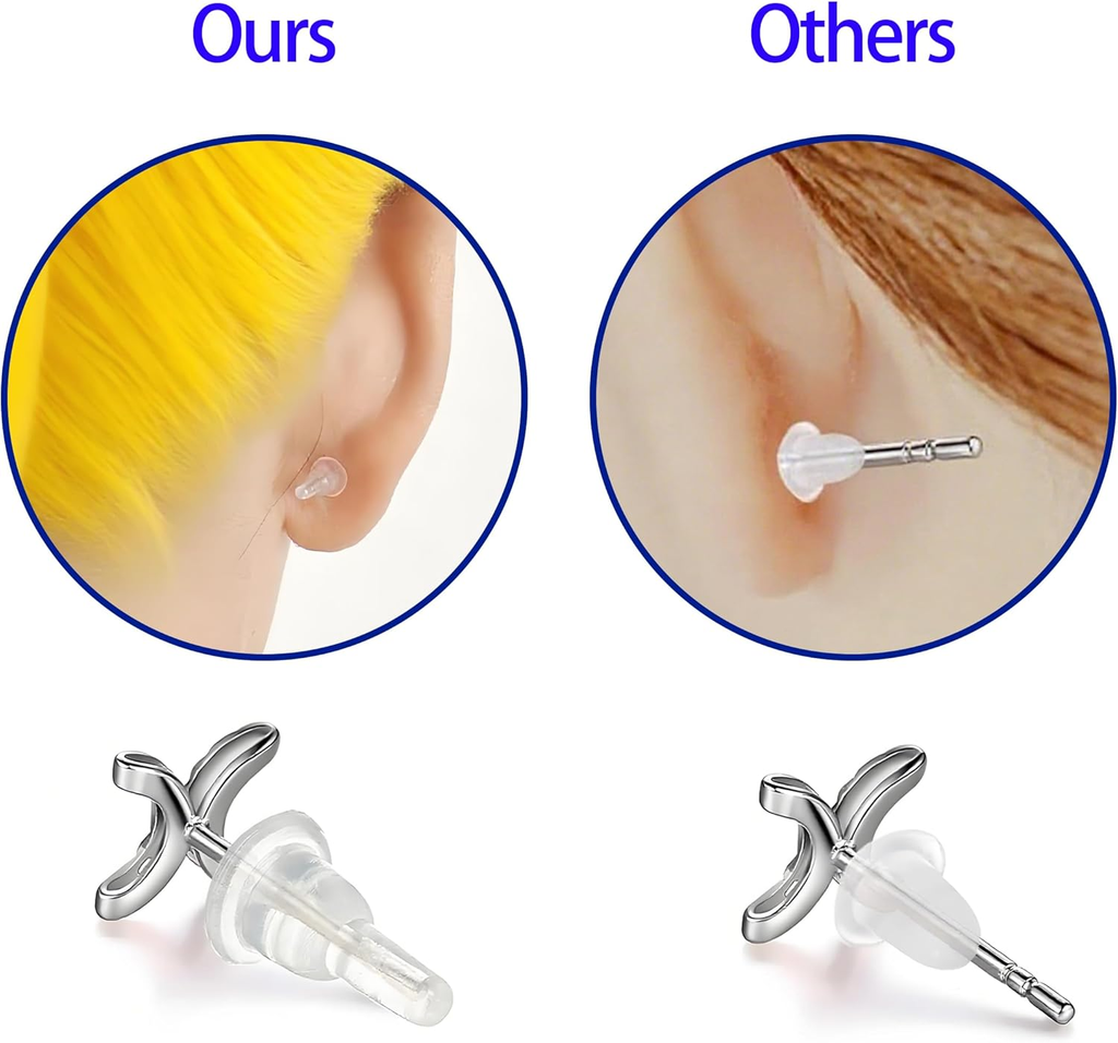 Silicone Transparent Earring Backs — 50PCS Earring Stoppers & Stabilizers