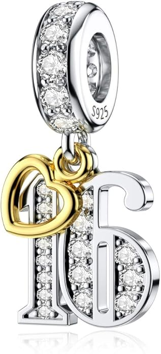 JIAYIQI Birthday Charm — 925 Sterling Silver Pendant Bead, Pandora Compatible
