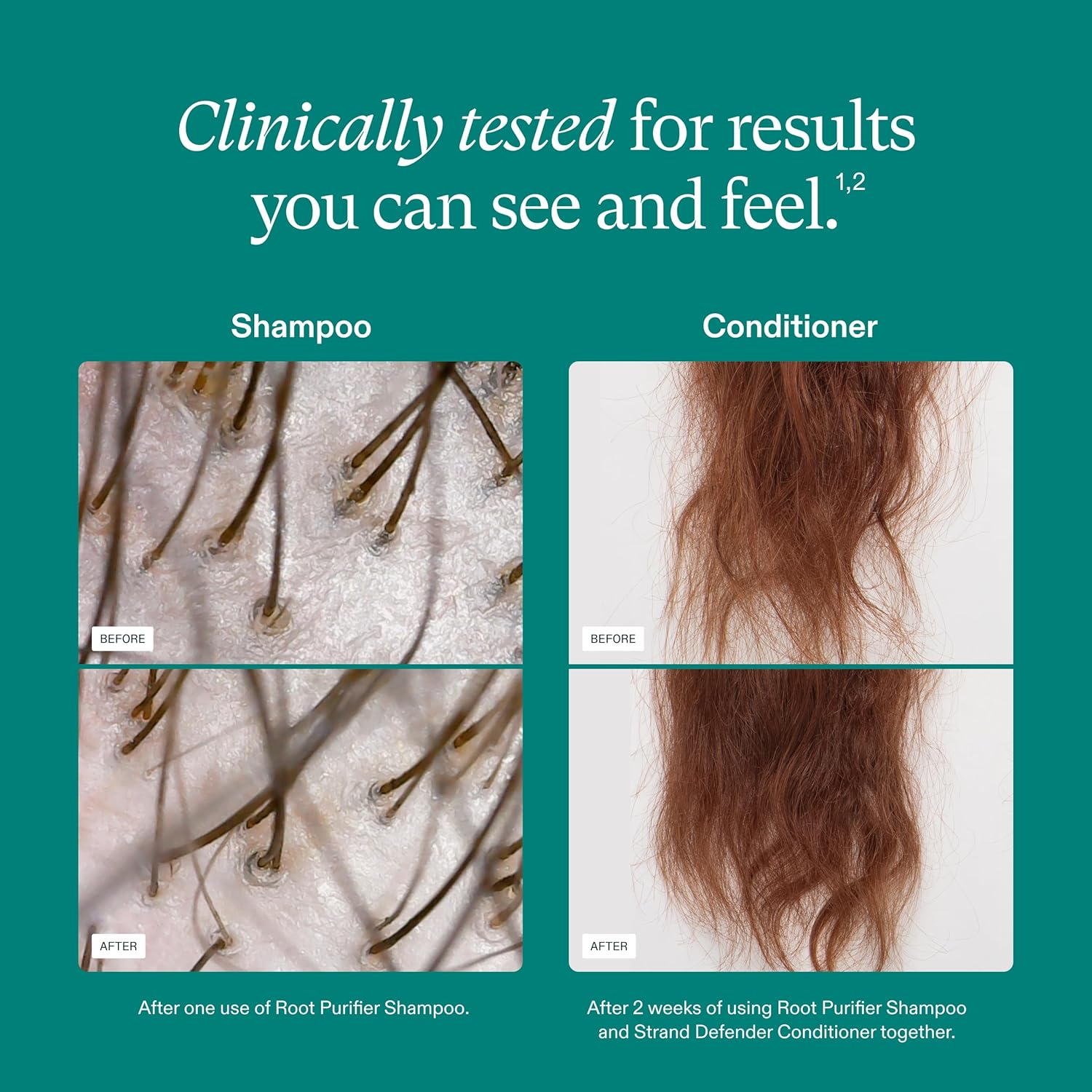 Nutrafol Root Purifier Shampoo & Strand Defender Conditioner Set – 2 fl oz Each
