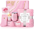 LE CADEAU Luxury Rose Spa Bath Gift Basket — Self Care Gift Set for Mom, Women & Friends