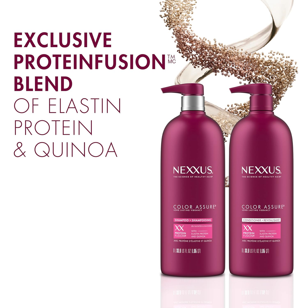 Nexxus Color Assure Shampoo & Conditioner for Color Treated Hair – 33.8 fl oz Each