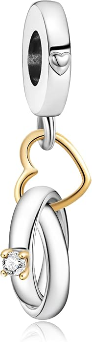 Annmors 925 Sterling Silver Love Heart Charm — Pandora Compatible Dangle Pendant