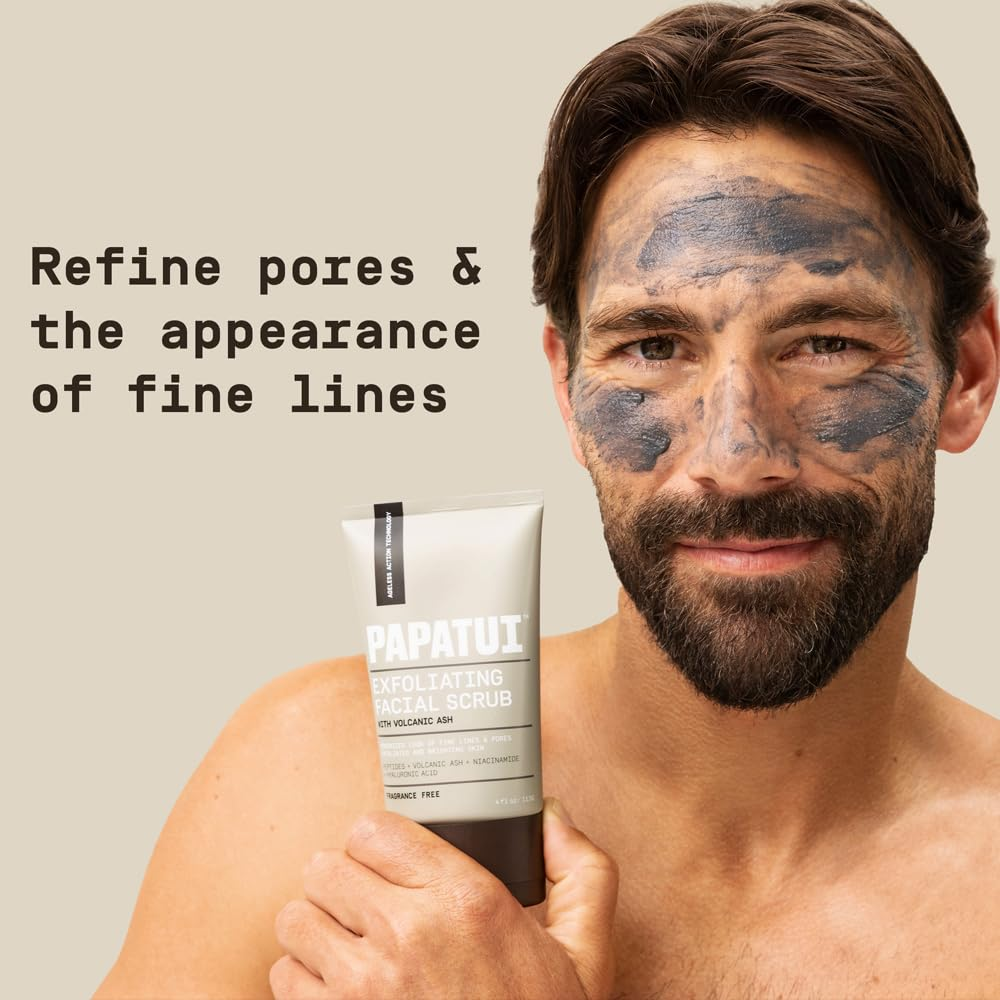 PAPATUI Exfoliating Facial Scrub with Volcanic Ash by Dwayne Johnson – 4 oz