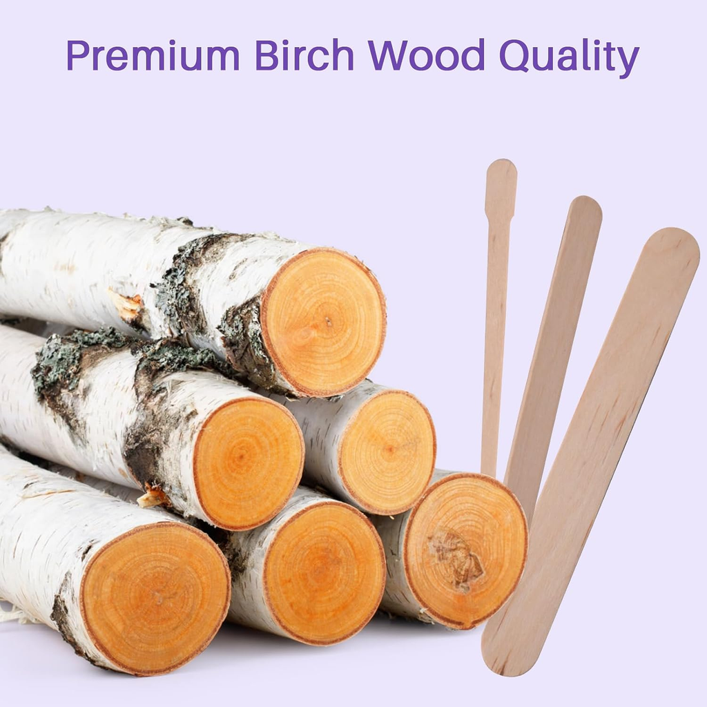 BLITZWAX Wax Kit – 120 Wooden Sticks, 30 Wax Papers & Pre/After Wax Oils