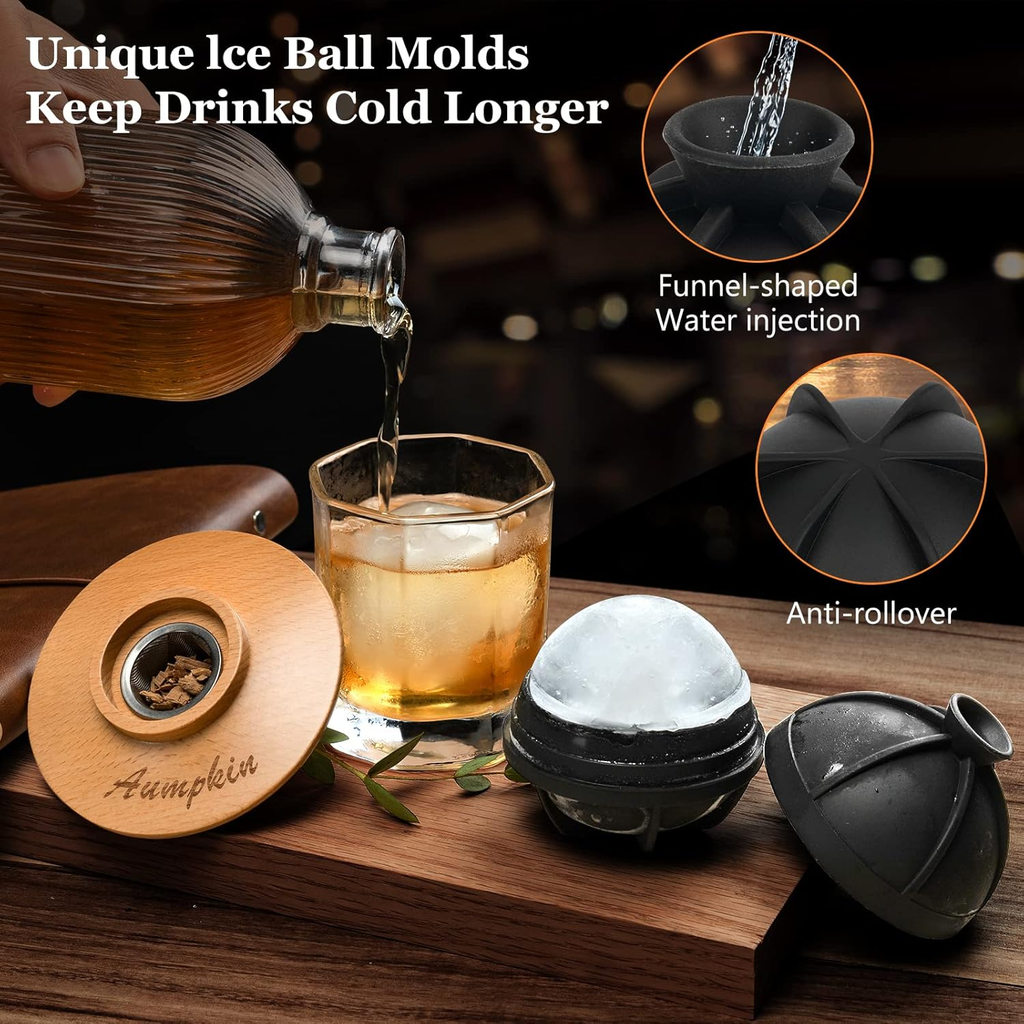 AUMPKIN Cocktail Smoker Kit with Torch — 6 Wood Chip Flavors, Whiskey & Bourbon Infuser Kit