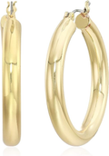 Nine West Chunky Tube Hoop Earrings — Gold Tone