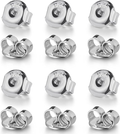 Moconar 925 Sterling Silver Earring Backs — 12PCS Hypoallergenic Replacement Backs for Studs