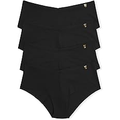 Seamless High Waisted Cheeky Underwear for Women – Wave Edge No Show Ribbed Panties Pack