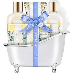 Spa Luxetique 8-Piece Jasmine Spa Gift Basket - Bath & Body Set for Women