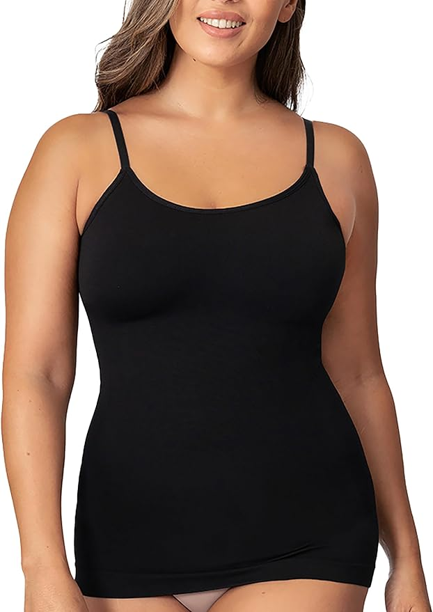 SHAPERMINT Scoop Neck Cami Body Shaper – Tummy Control Camisole Tank Top for Women