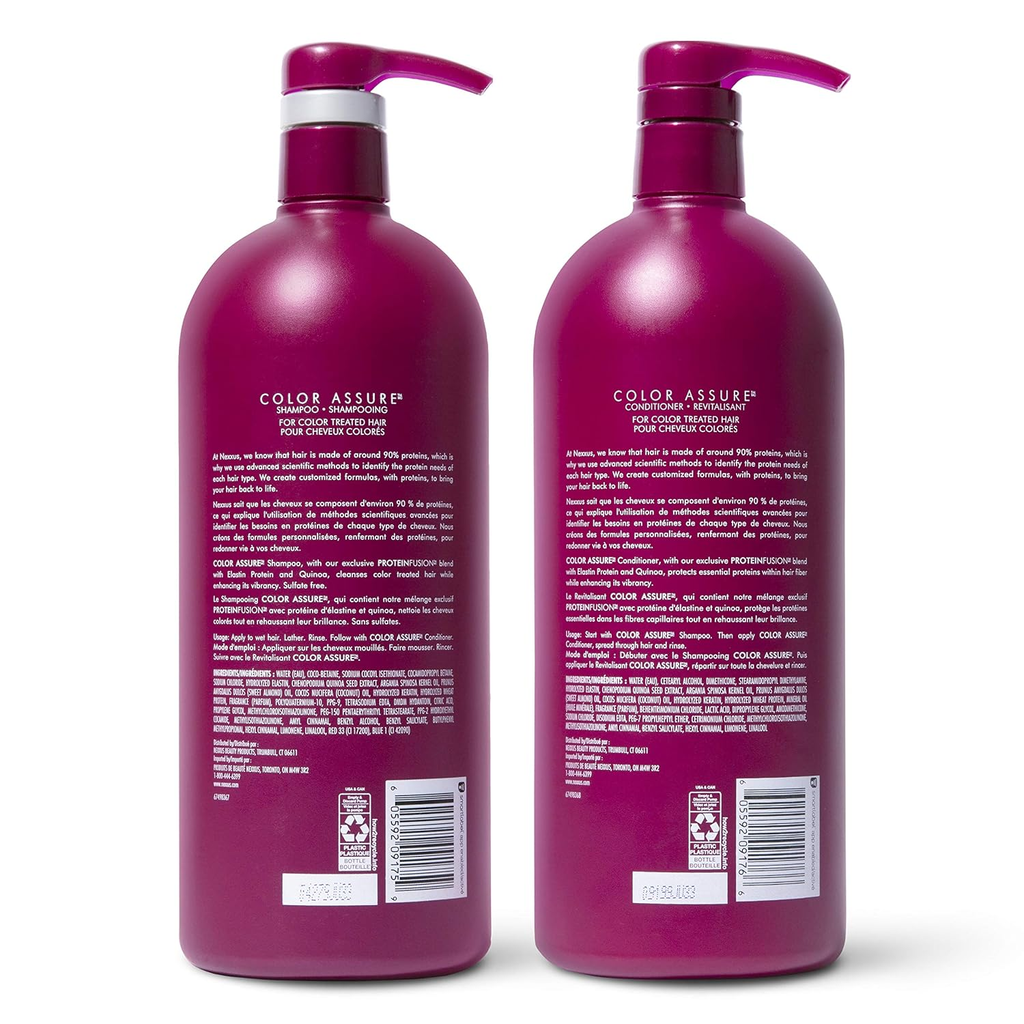 Nexxus Color Assure Shampoo & Conditioner for Color Treated Hair – 33.8 fl oz Each