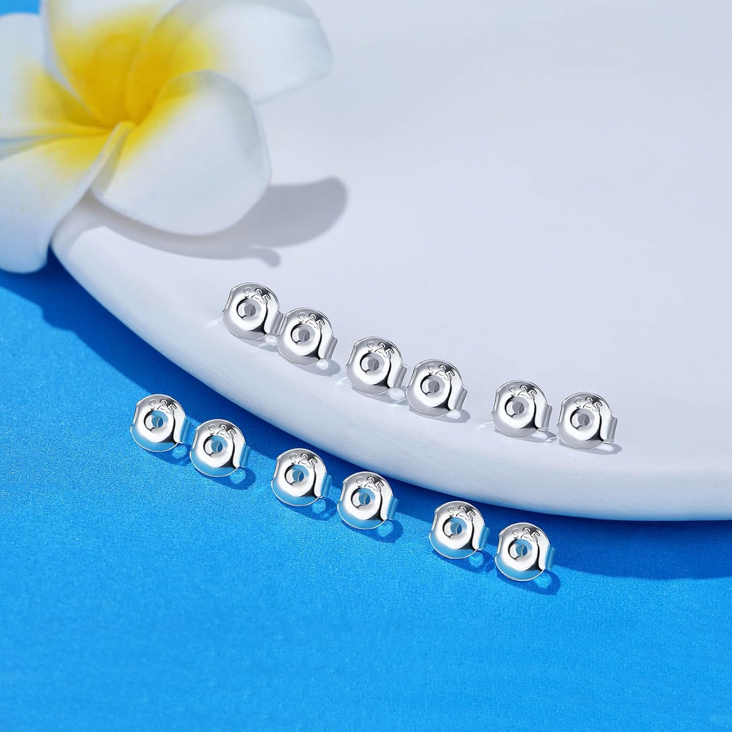 Moconar 925 Sterling Silver Earring Backs — 12PCS Hypoallergenic Replacement Backs for Studs