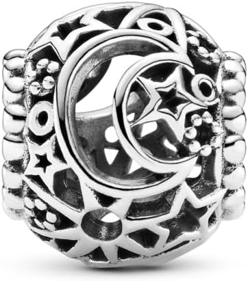 PANDORA Openwork Sun, Stars & Moon Charm — Sterling Silver, Moments Compatible