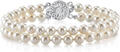 The Pearl Source Double Strand Freshwater Cultured Pearl Bracelet — Sterling Silver, AAAA Quality