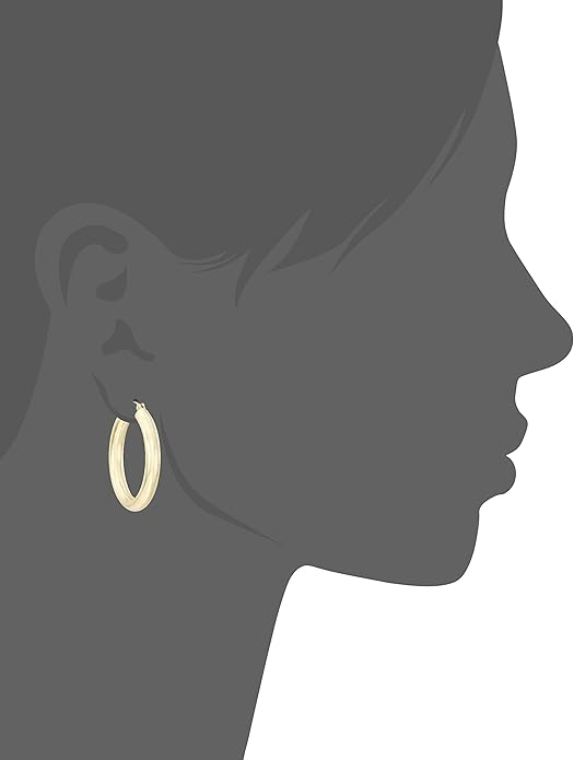 Nine West Chunky Tube Hoop Earrings — Gold Tone