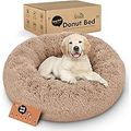 Donut Dog Bed - Premium Comfort for Anxiety Relief | Fluffy & Calming Design (Camel, Small)