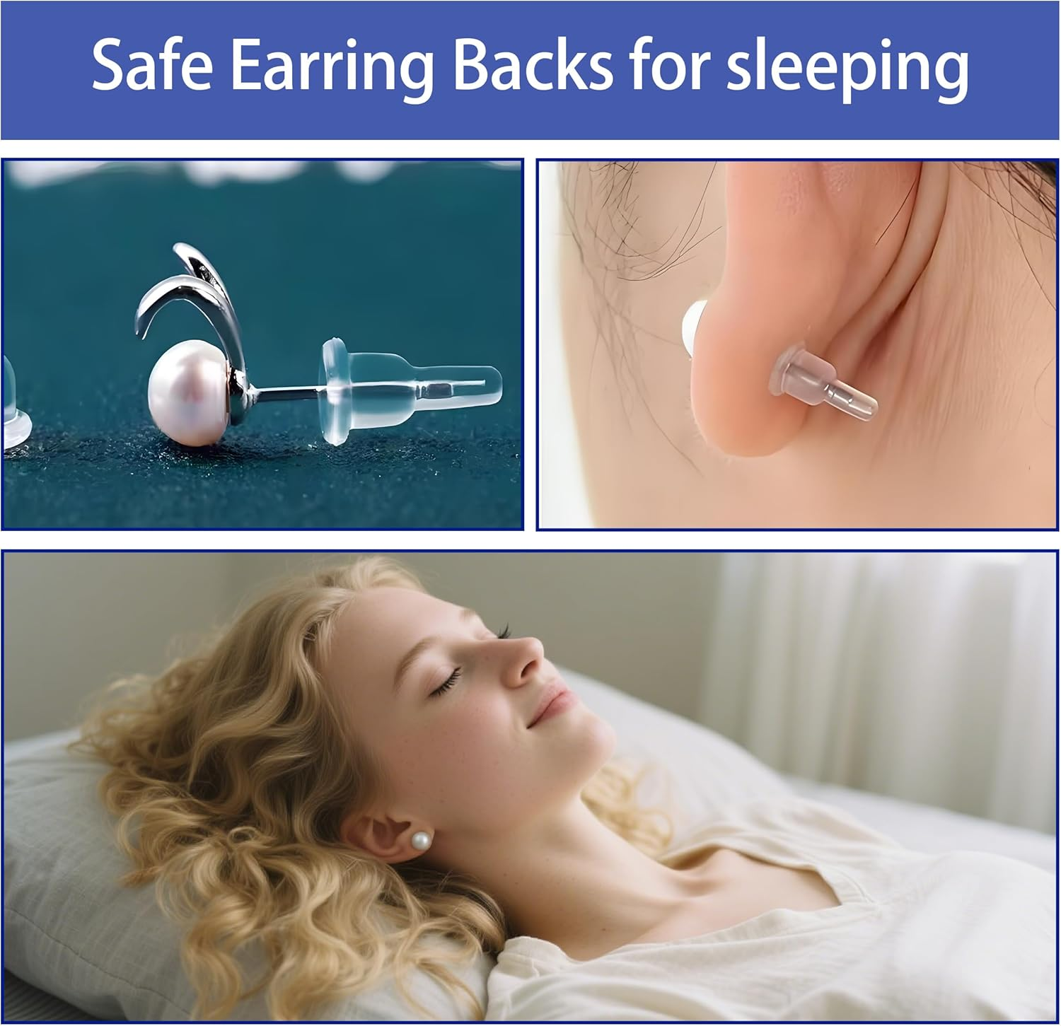 Silicone Transparent Earring Backs — 50PCS Earring Stoppers & Stabilizers