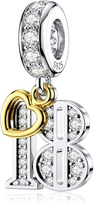 JIAYIQI Birthday Charm — 925 Sterling Silver Pendant Bead, Pandora Compatible