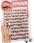 Spider Lash Clusters Kit — Wispy Fluffy DIY Eyelash Extensions with Bond & Seal by TNFVLONEINS