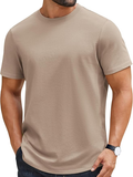 Men's 100% Cotton Crewneck T-Shirt – Casual Plain Short Sleeve Tee, 4 Sustainability Features