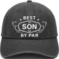 "Best Son By Par" Funny Embroidered Baseball Cap — Gift for Son, Dad, Husband, Grandpa & More
