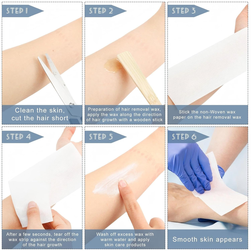 2000 Pcs Large Non-Woven Wax Strips – Body Hair Removal for Women & Men