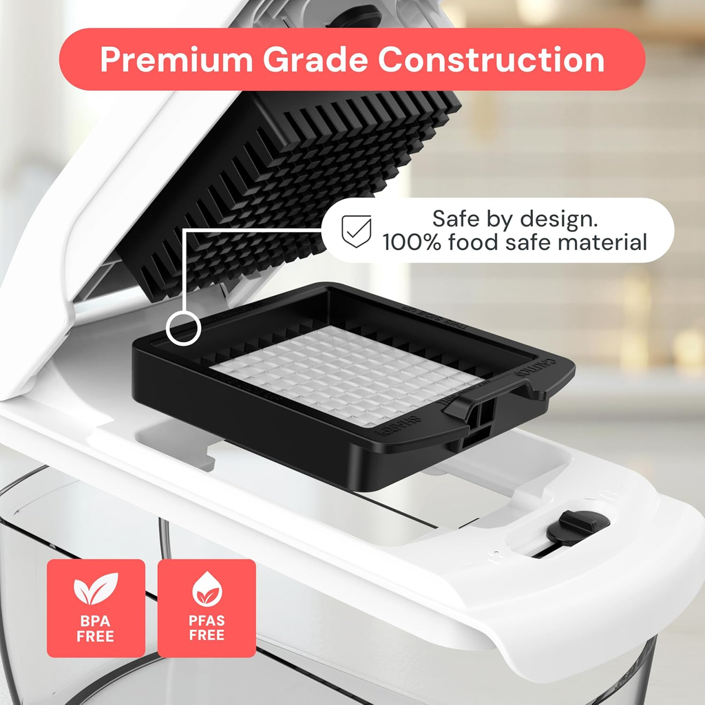 Fullstar The Original Pro Chopper – 4-in-1 Vegetable Chopper, Spiralizer & Food Slicer (White)