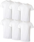 Hanes Men's Stay-Tucked Soft Cotton Undershirts – White/Black/Assorted Multipacks