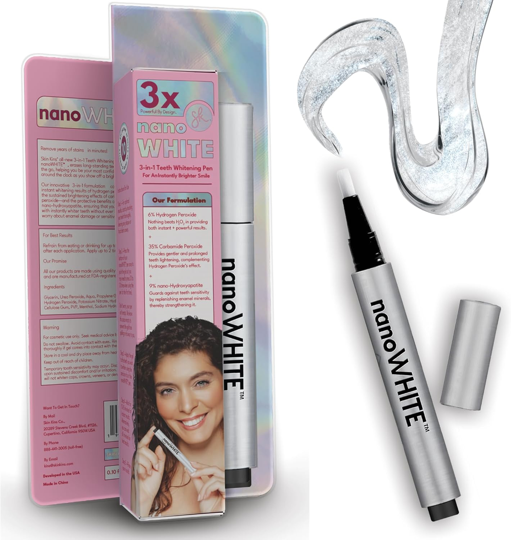 Skin Kins nanoWHITE™ 3-in-1 Professional Teeth Whitening Pen