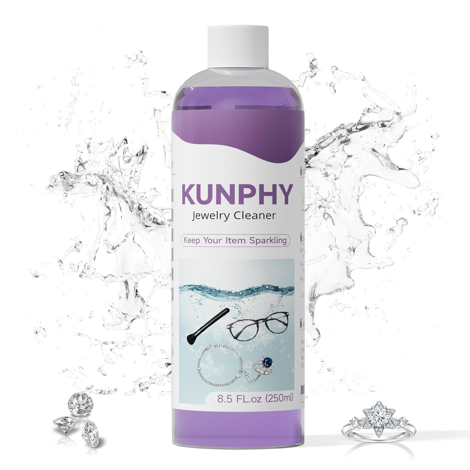 KUNPHY Upgraded Jewelry Cleaner — 8.5 oz (250ml)