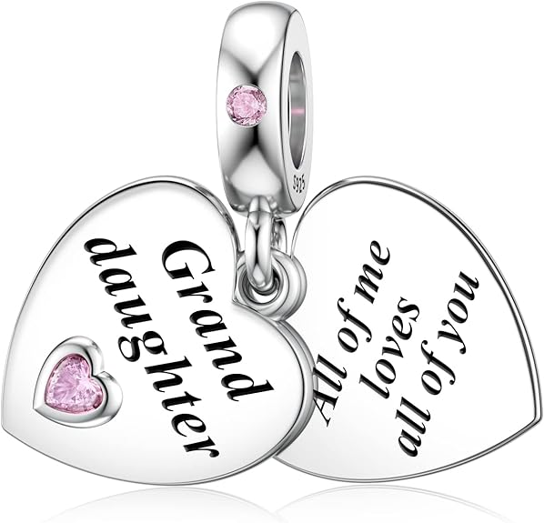 JIAYIQI Double Heart Love Charm — 925 Sterling Silver, Pandora Compatible